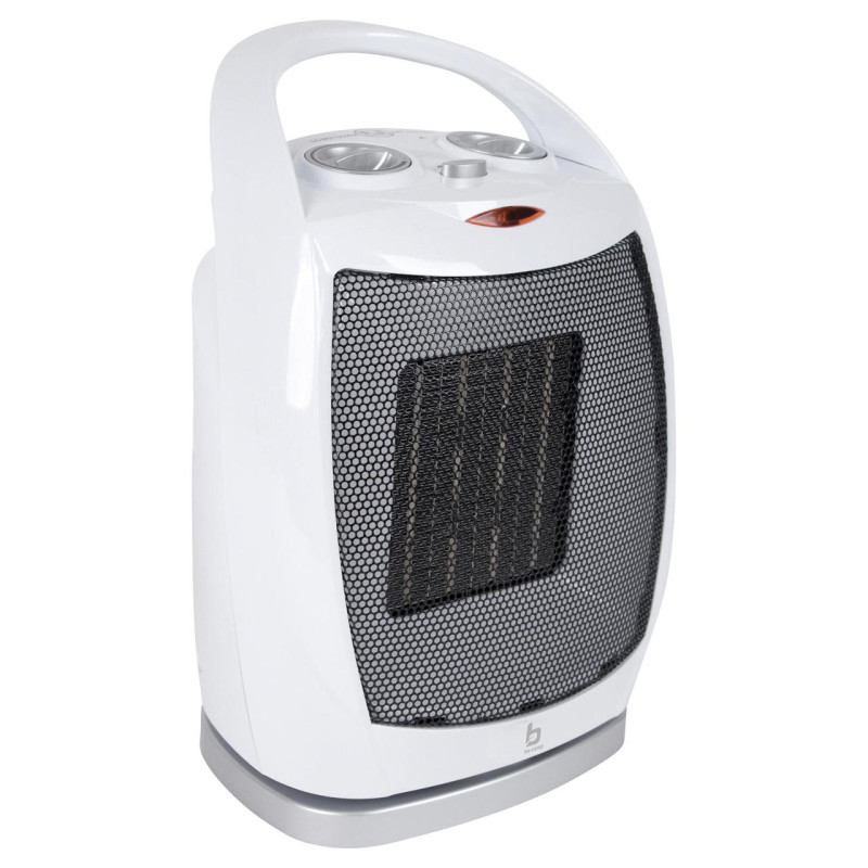 Тепловентилятор Bo-Camp Heater Ceramic 1500 Вт білий з захистом від перегріву та перекидання для обслуговування 15 кв. м.