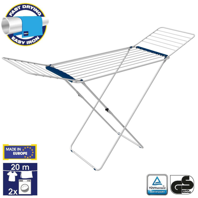 Сушка для білизни Casa Si Swan 20m White CS92231C04 сталевий складна 15 кг для економії простору 24 стержня