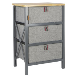 Розкладний комод Bo-Camp Hamlets Grey/Brown 3 ящики вологозахисна стільниця легкий 60 см для дому та кемпінгу Розкладний комод Bo-Camp Hamlets Grey/Brown 3 ящики вологозахисна стільниця легкий 60 см для дому та кемпінгу