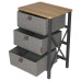 Розкладний комод Bo-Camp Hamlets Grey/Brown 3 ящики вологозахисна стільниця легкий 60 см для дому та кемпінгу