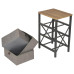 Розкладний комод Bo-Camp Hamlets Grey/Brown 3 ящики вологозахисна стільниця легкий 60 см для дому та кемпінгу