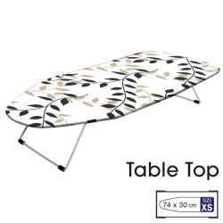 Гладильна дошка Casa Si Table Top 73x30 White/Black Leaves CS95159P168 сталеве сітчасте покриття знімний чохол Гладильна дошка Casa Si Table Top 73x30 White/Black Leaves CS95159P168 сталеве сітчасте покриття знімний чохол