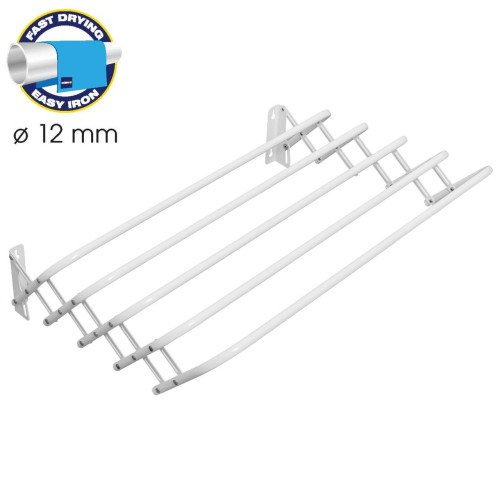 Сушарка настінна Casa Si Towel Flex 5 White CS92196X10 сталь компактна 5 м для рушників та одягу