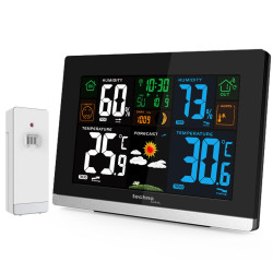 Метеостанція Technoline WS6462 Black кольоровий дисплей 3 термогігрометри будильник пластиковий корпус Метеостанція Technoline WS6462 Black кольоровий дисплей 3 термогігрометри будильник пластиковий корпус