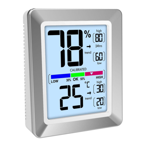 Термогігрометр Technoline WS9460 Silver/White з підсвіткою вимірювання температури -20°C до +70°C вологості 20% до 95%