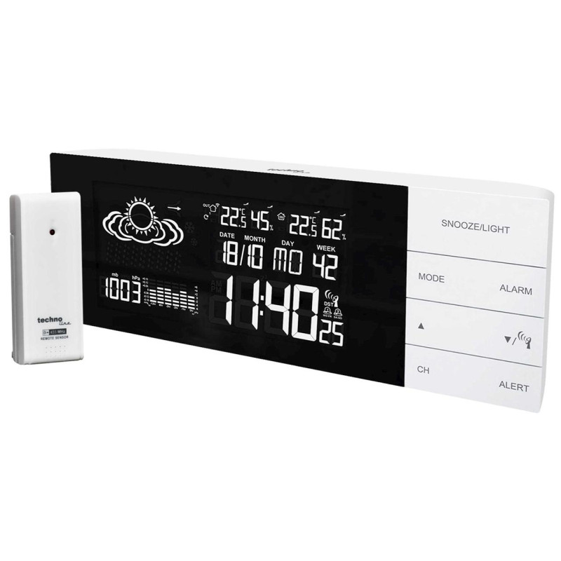 Метеостанція Technoline WS6870 White бездротовий датчик температури і вологості атмосферний тиск стильний дизайн