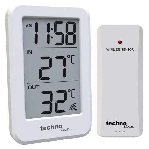 Термометр Technoline WS9172 White бездротовий внутрішня температура 0-50°C зовнішня температура -39.9-69.9°C