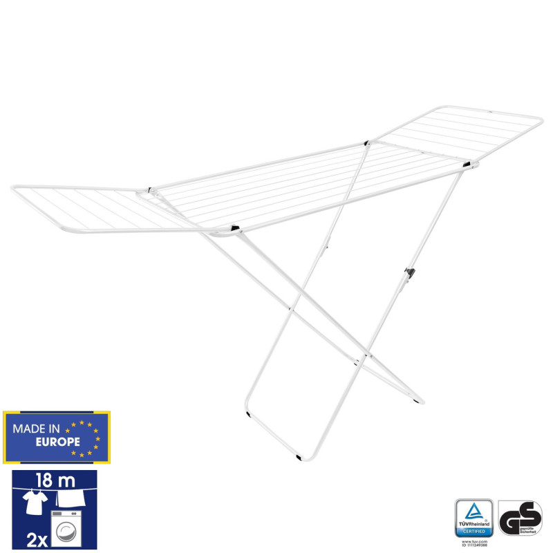 Сушка для білизни Casa Si Kolibri 18m White (CS42191C06D) сталева 2 завантаження 17 кг з пластиковим замком