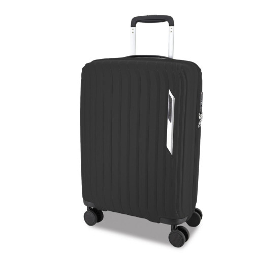 Чемодан Swissbrand Narberth (M) Black поліпропіленовий легкий з 4 колесами та TSA замком 69 л