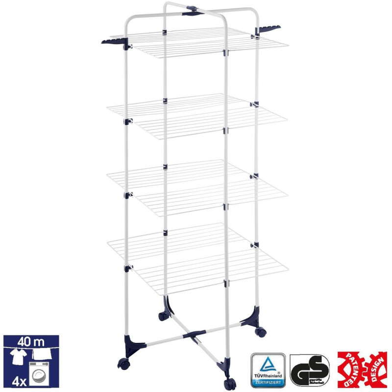 Сушка для білизни Casa Si Exo 4 White CS92166E04IT робоча довжина 40 м максимальне навантаження 15 кг