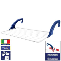 Навісна сушарка Casa Si Padua XL White CS92726C12 10 м сталь біла для балкона і радіатора Made in Italy Навісна сушарка Casa Si Padua XL White CS92726C12 10 м сталь біла для балкона і радіатора Made in Italy