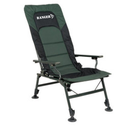 Крісло коропове Ranger Expert SL-113 темно-зелене регульоване з високою спинкою 140 кг максимум 7.2 кг вага Крісло коропове Ranger Expert SL-113 темно-зелене регульоване з високою спинкою 140 кг максимум 7.2 кг вага