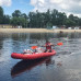 Надувна байдарка Ладья Чайка ЛБ-480-3 тримісна жовто-червона 480 см для рафтингу 15 кг із системою самоотливу