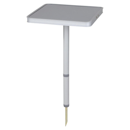 Стіл Bo-Camp Peg Table сірий 26x26 см алюмінієвий каркас висота 23/42 см для кемпінгу риболовлі активного відпочинку