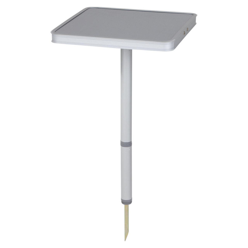 Стіл Bo-Camp Peg Table сірий 26x26 см алюмінієвий каркас висота 23/42 см для кемпінгу риболовлі активного відпочинку