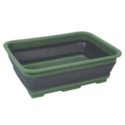 Таз складний Bo-Camp Washing Bowl Collapsible 7L сірий/зелений силіконовий компактний для кемпінгу 5 см Таз складний Bo-Camp Washing Bowl Collapsible 7L сірий/зелений силіконовий компактний для кемпінгу 5 см