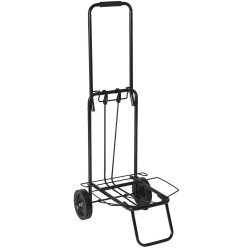 Тележка Bo-Camp Luggage Trolley Foldable 35 kg Black складна з великими колесами 14 см стяжний ремінь для багажу Тележка Bo-Camp Luggage Trolley Foldable 35 kg Black складна з великими колесами 14 см стяжний ремінь для багажу