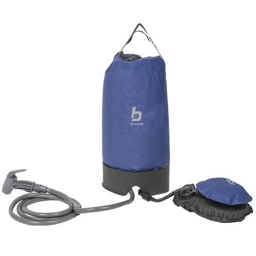 Портативний душ Bo-Camp Pressure shower 11L Blue/Black з ножним насосом і 2 м шлангом для кемпінгу