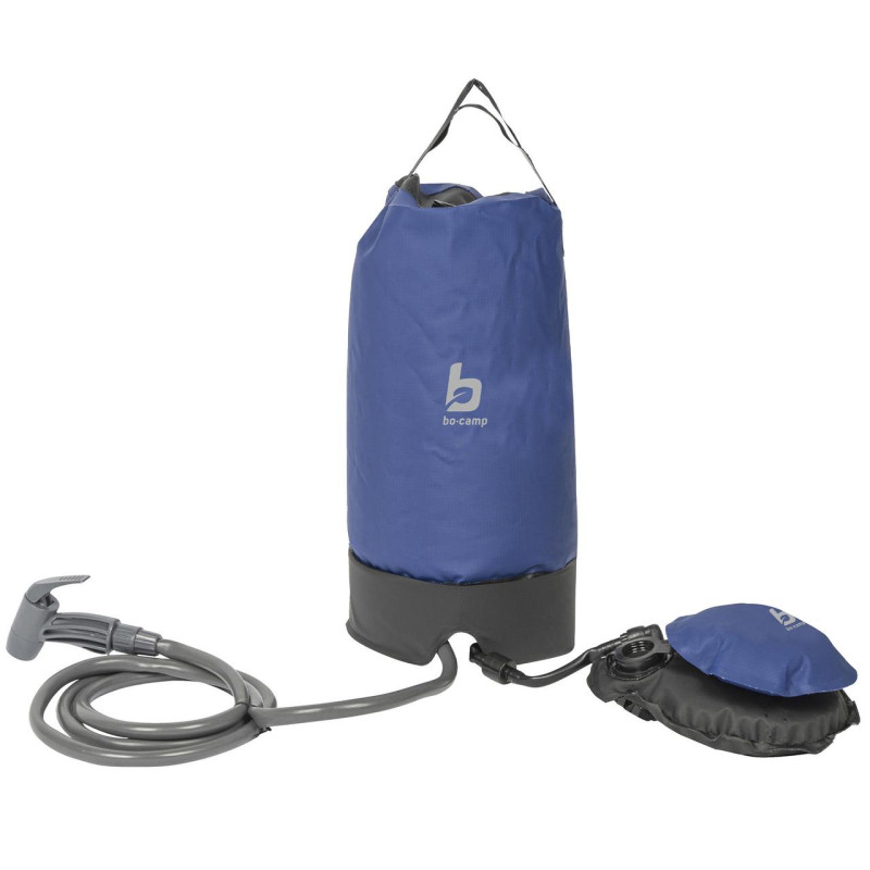 Портативний душ Bo-Camp Pressure shower 11L Blue/Black з ножним насосом і 2 м шлангом для кемпінгу