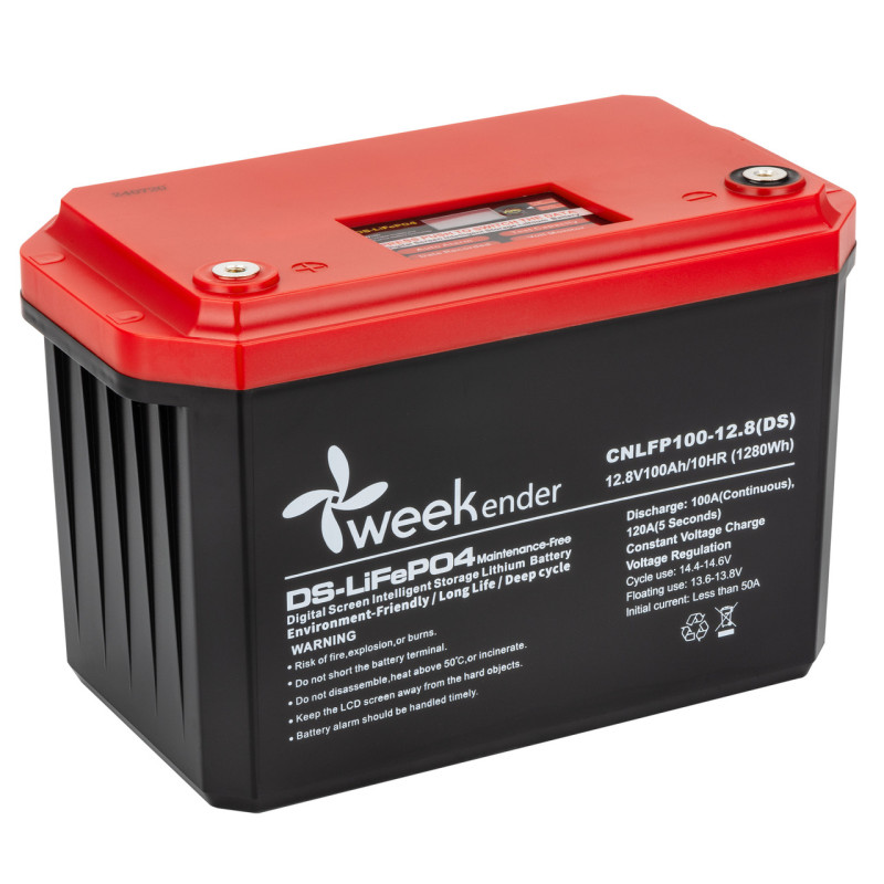 Літій ферумний акумулятор Weekender CNLFP100-12.8 DS 100Аг 12.8В IP66 для човнів і сонячних панелей