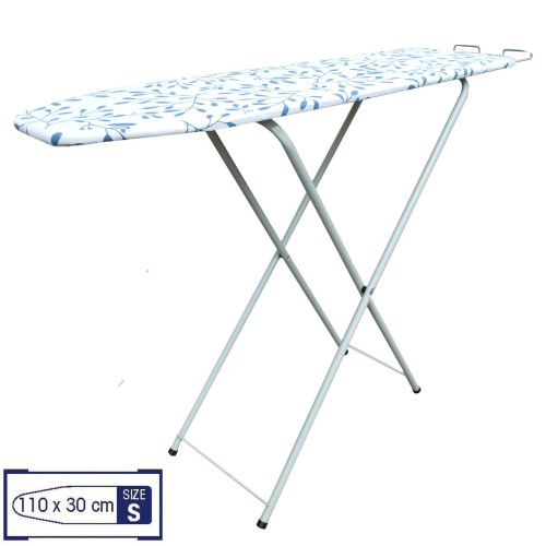Прасувальна дошка Casa Si Legno S 110x30 Blue Leaves сталева з висувною підставкою висота 77-86 см