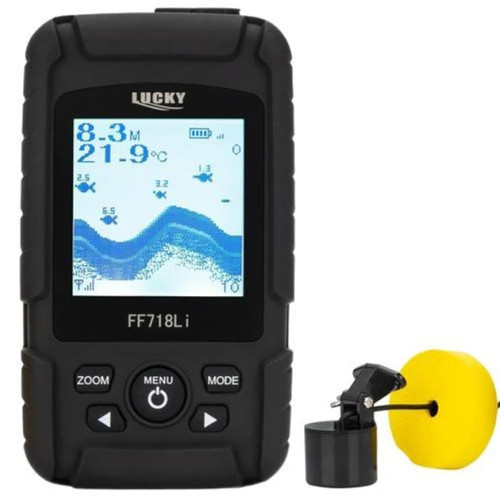 Ехолот Lucky FF 718 LiTB провідний дволучевий з дальністю 100 м вбудований акумулятор 1200 мАг монохромний дисплей