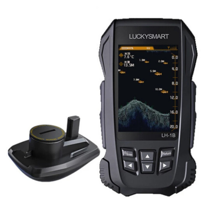 Ехолот Lucky Smart LH-1B бездротовий кольоровий екран 3.4 дюйма дальність до 100 м вага датчика 50 г