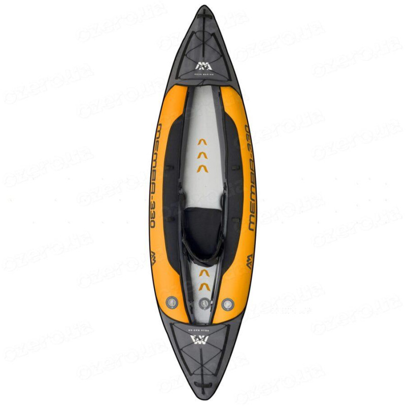 Каяк AM Memba Sports Kayak 1-особа серо-помаранчевий для бурної та спокійної води вага 12.5 кг довжина 330 см