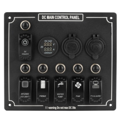 Панель перемикачів PN-1716 Switch новий чорний пластиковий дизайн з 6 перемикачами для комфортного керування