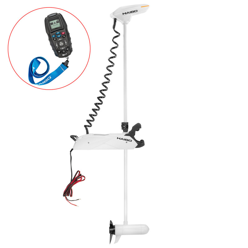Лодочний електромотор Haibo P90 1200 Вт 40 кг тяги дистанційне керування GPS для катера та алюмінієвої човна