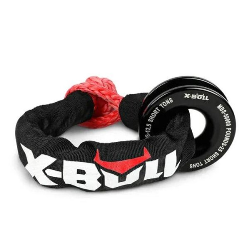 Софт-шакл X-BULL 12 мм 15 тонн посилений такелажний комплект з алюмінієвим блоком для лебідки
