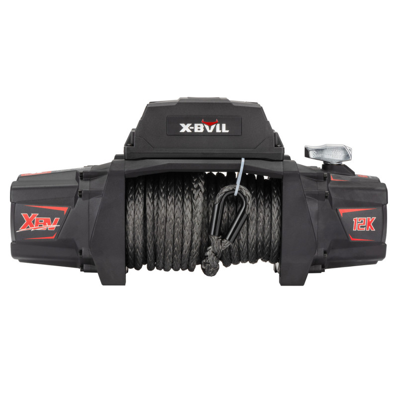 Лебідка X-BULL HRW12000TT синтетичний канат тягове зусилля 5443 кг довжина троса 28 м бездротовий пульт