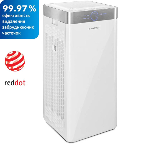 Очисник повітря Trotec AirgoClean 200 E White HEPA фільтр 550 м³/год для приміщень до 66 м² нічний режим