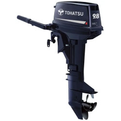 Лодковий мотор Tohatsu M9.8B S 9.8 к.с 2-х тактний вага 26 кг румпельна система виносний бак 12 л Лодковий мотор Tohatsu M9.8B S 9.8 к.с 2-х тактний вага 26 кг румпельна система виносний бак 12 л