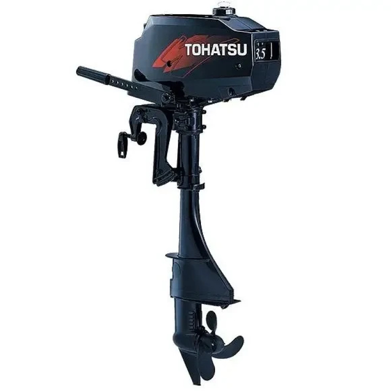 Лодковий мотор Tohatsu M3.5B2 S 3.5 к.с. 12.50 кг двотактний ручний запуск 1.4 л вбудований бак антикорозійний корпус
