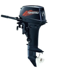 Лодочний мотор Tohatsu M15D2 S 15 к.с. двотактний румпельне управління вага 41 кг водяне охолодження бак 25 л Лодочний мотор Tohatsu M15D2 S 15 к.с. двотактний румпельне управління вага 41 кг водяне охолодження бак 25 л