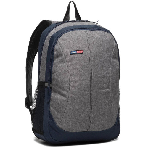 Рюкзак міський Semi Line 21 Grey/Navy (J4499-7) 21 л водонепроникний м'яка спинка ергономічні лямки
