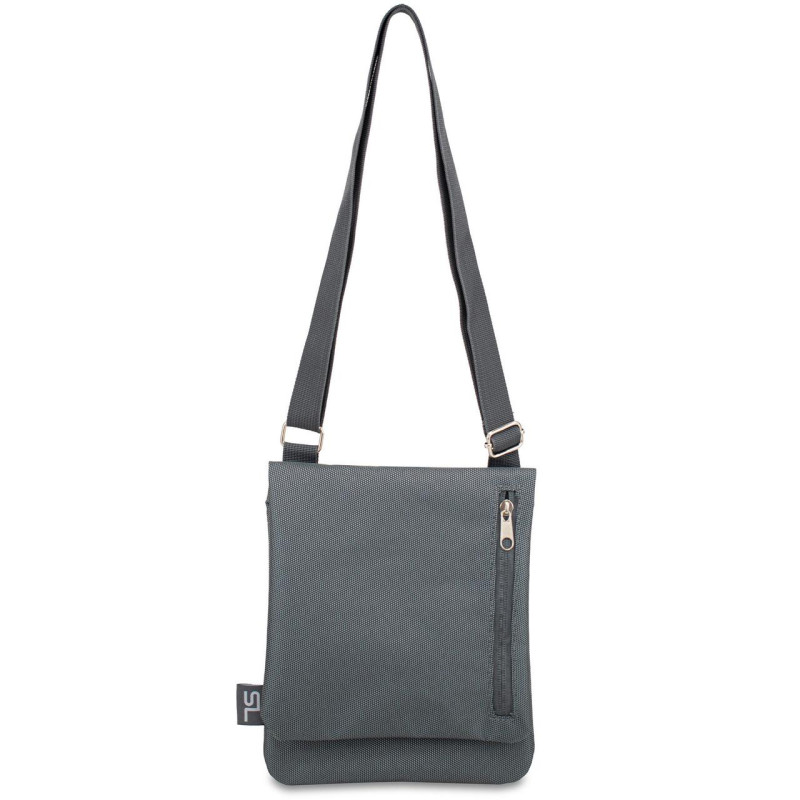 Сумка через плече Semi Line 2 Grey (L2042-3) водостійка 2 л з 3 відділеннями регульований ремінь