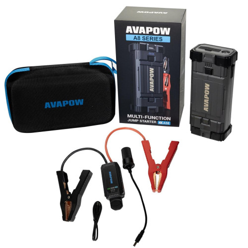 Пускове пристрій Jump Starter AVAPOW A58 4000A 71.04Wh 19200mAh для бензинових та дизельних двигунів до 10 літрів
