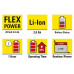 Акумулятор Trotec 20V 2 Ah Flexpower Li-Ion швидка зарядка жовтий/чорний для електроінструмента