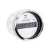 Цифровий лічильник мотогодин I GAUGE 52MM білий LED дисплей хромована рамка нержавіюча сталь SS316