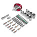 Викрутка Trotec 40 pieces Bit and Socket Wrench Set реверсивна хромованадієва сталь 40 предметів алюмінієва ручка