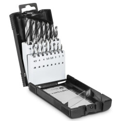 Набір свердлів по дереву Trotec 15 pieces Wood Drill Set 6200001101 з вуглецевої сталі 3-10 мм у кейсі для зберігання Набір свердлів по дереву Trotec 15 pieces Wood Drill Set 6200001101 з вуглецевої сталі 3-10 мм у кейсі для зберігання