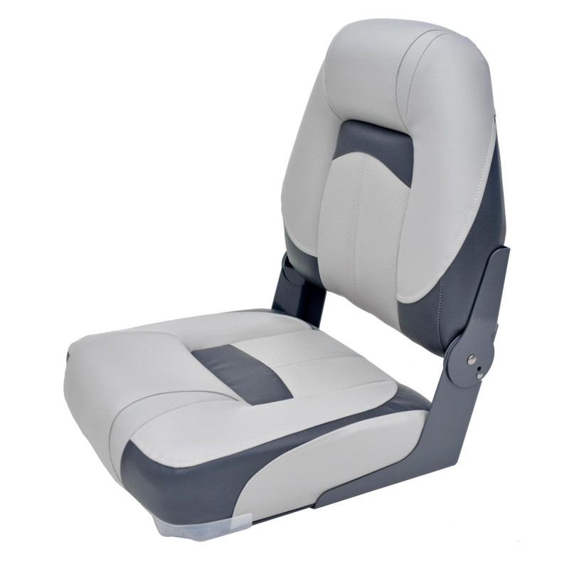 Складне сидіння Premium High Back 76223GCC сіро-чорне вологостійка штучна шкіра 450х450 мм пластик сталь