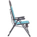 Крісло розкладне Uquip Justy XL Blue/Grey висока спинка 3 рівні нахилу підстаканник макс 120 кг