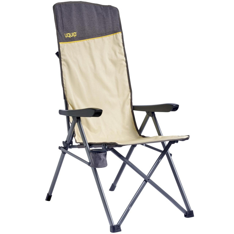 Крісло Uquip Justy XL Sand/Grey висока спинка три рівні нахилу максимальна навантаження 120 кг матеріал сталь
