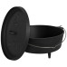 Казан Bo-Camp Dutch Oven Cast Iron 31 см 5 л чорний чавунний для кемпінгу з кришкою попередньо загартований