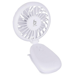 Акумуляторний вентилятор Bo-Camp Mini Fan With Clamp Білий 2 швидкості 2.5 Вт USB зарядка підсвітка Акумуляторний вентилятор Bo-Camp Mini Fan With Clamp Білий 2 швидкості 2.5 Вт USB зарядка підсвітка