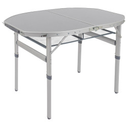 Стіл Bo-Camp Premium Oval 100x70 см сірий термо- та вологостійкий до 30 кг для кемпінгу та відпочинку на природі Стіл Bo-Camp Premium Oval 100x70 см сірий термо- та вологостійкий до 30 кг для кемпінгу та відпочинку на природі