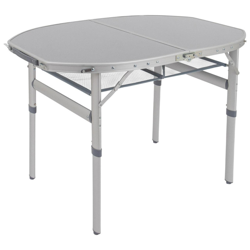 Стіл Bo-Camp Premium Oval 100x70 см сірий термо- та вологостійкий до 30 кг для кемпінгу та відпочинку на природі